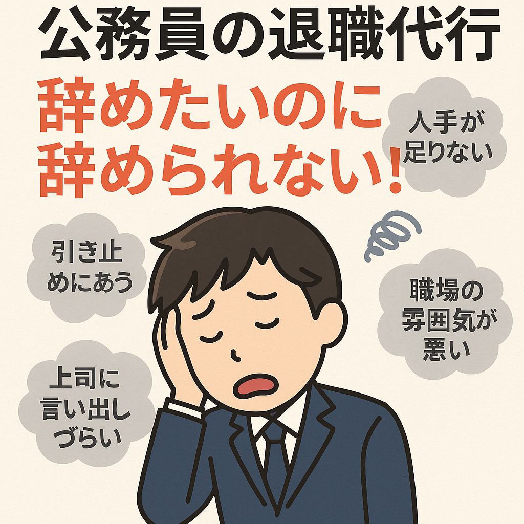 公務員退職代行の悩み(人手不足・長時間残業・上司の圧力・2025年)