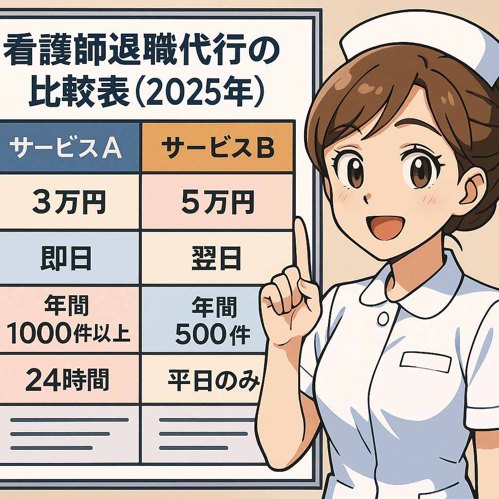 看護師退職代行 比較・おすすめ 2025